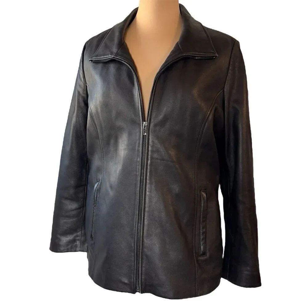WILSONS LEATHER Women’s L  LEATHER JACKET Removable Thinsulate Insulation ZIP